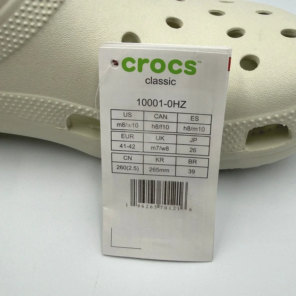 Crocs Classic Clog Linen 10001-0HZ M8/W10 **NEW** - Picture 8 of 10